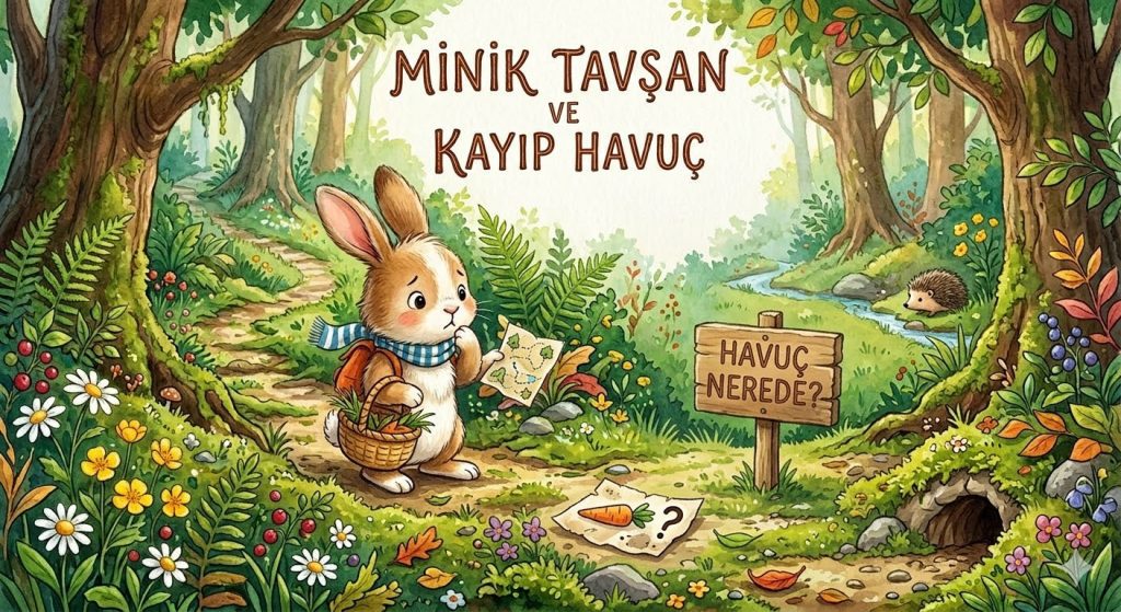 Minik Tavşan Ve Kayıp Havuç Minik tavşan ve havuç hikayesi